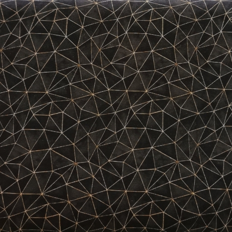 Baumwolljersey Druck schwarz mit geometrischen Mustern / Linien | Fräulein von Julie