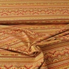 Baumwoll Jersey Stoff Ethnic Tribal in Biskuit
