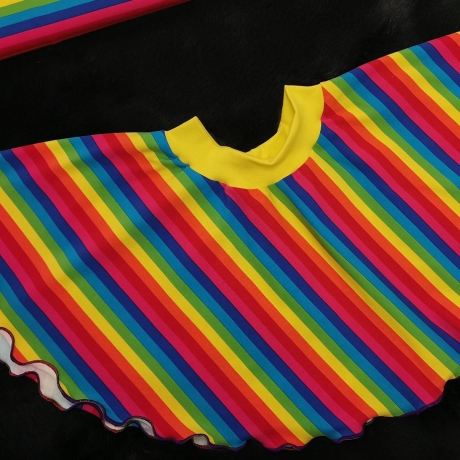 Baumwoll Jersey Stoff Druck - Regenbogenstreifen bunt/multicolor (schmal)