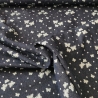Jeansstoff dunkelblau mit kleinen hellblauen Schmetterlingen
