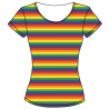 Baumwoll Jersey Stoff Druck - Regenbogenstreifen bunt/multicolor (schmal)