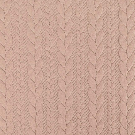 Zopfstrick Jacquard Stoff alt rosé / alt rosa