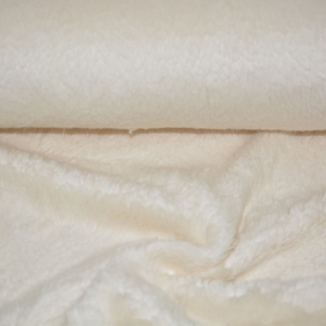 Baumwoll Teddy Stoff natur - 100% Baumwolle