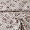 Minky Fleece Stoff weiß mit kleinen Eulen