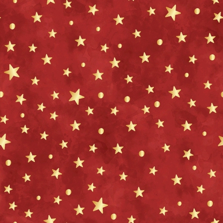 Baumwollstoff rot weihnachtlichen Sternen