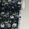 French Terry Stoff Druck mit dunklem Paisley Muster | Fräulein von Julie