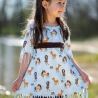 Jersey Stoff Sweet, wild & free Indianerin Pferd Reh Eule | KATINOH