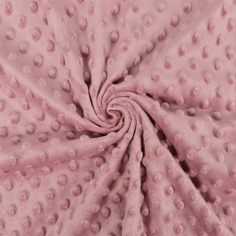 Minky Fleece Stoff uni altrosa / alt rosé