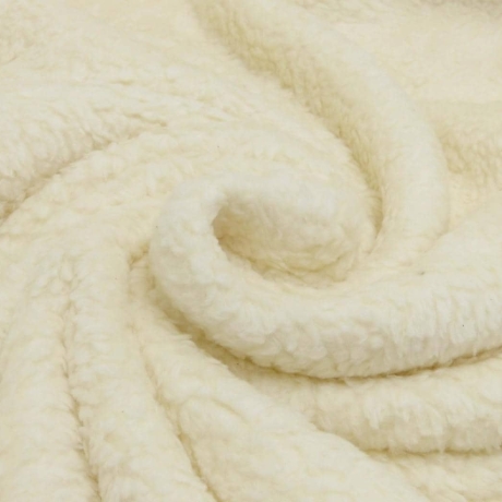 Baumwoll Teddy Stoff natur - 100% Baumwolle