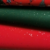 Reststück: Baumwoll Stoff Wichtel Weihnachten Geschenk Lichterkette grün rot; ca. 0,5m