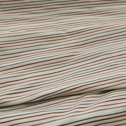 Reststück: Baumwolljersey weiß, mehrfarbig gestreift | Julie Kids Fashion; ca. 0,3m