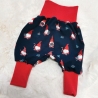 Handmade Jersey Babyhose Gr. 50-62 Wichtel auf marine blauem Hintergrund | Geschenk für Weihnachten