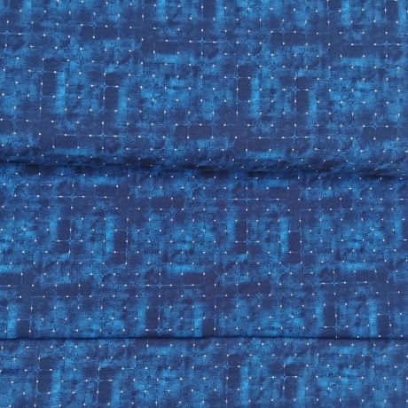 French Terry Stoff blau mit goldenen Punkten, Jeans Optik | Fräulein von Julie