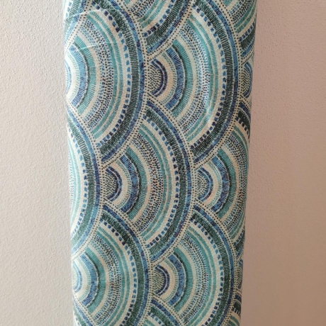 Baumwolljersey Stoff - blaue Halbkreise - Sommerstoff