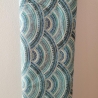 Baumwolljersey Stoff - blaue Halbkreise - Sommerstoff