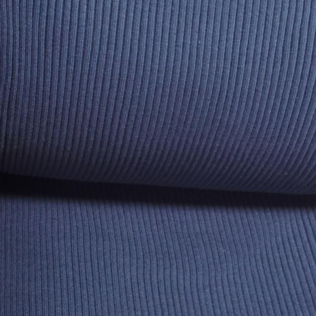 Rip Bündchen Stoff - Schlauchware 35/70cm - marineblau