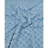 Minky Fleece Stoff uni jeans blau