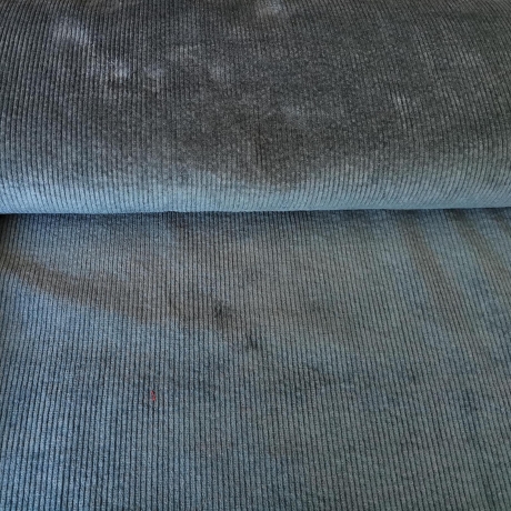 Washed Cord Stoff Stretch uni dunkel petrol - Basic Stoffe