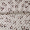 Minky Fleece Stoff weiß mit kleinen Eulen