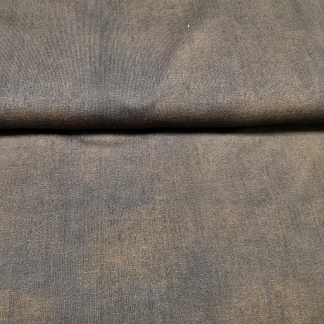 Reststück: French Terry Stoff dunkelbraun, Jeans Optik | Fräulein von Julie; ca. 0,3m