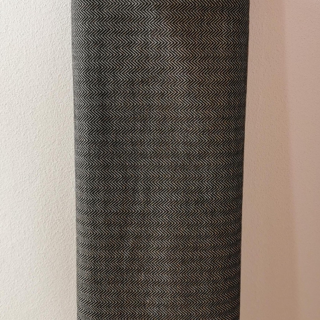 Jacquard Jersey Fischgrat anthrazit - schwarz/weiß