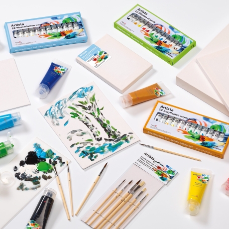 12er Acrylfarben-Set für Kinder und Hobbymaler