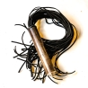 Linguine/Nero. 61cm/24 Veloursleder-Flogger
