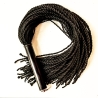 Malaika/Schwarz. 76cm/30 Flogger mit 60 Zöpfen aus künstlichem Haar