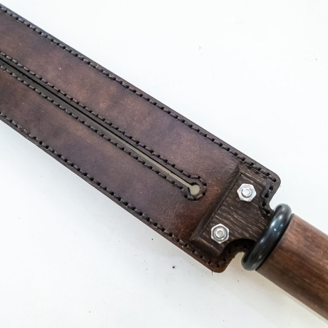 Tawse/Watersnake. 51cm/20, zweizüngiges Paddle aus geschichtetem Leder