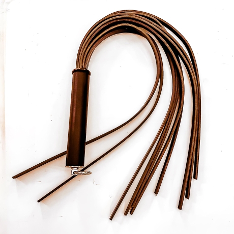 Peitsche Buffalo Gals/Hard&Heavy/Brown (76cm/30) aus hartem Büffelleder. BDSM