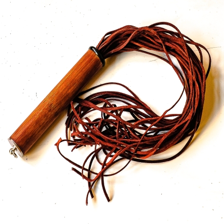 Linguine/Sanguigno. 61cm/24 Veloursleder-Flogger