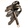 Black Tie / Lizard. 56cm/22 Lederflogger