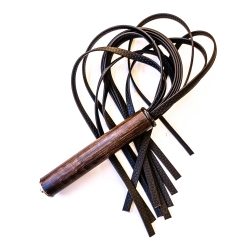 Pop Art/Black/Narrow. 61cm/24 Gummipeitsche mit 11 Strängen