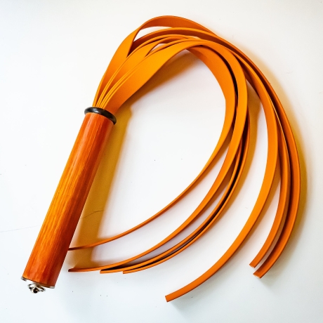 Pop Art/Orange. 61cm/24 BioThane-Peitsche mit 7 Strängen
