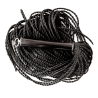 Malaika/Schwarz. 76cm/30 Flogger mit 60 Zöpfen aus künstlichem Haar