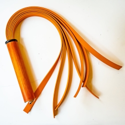 Pop Art/Orange. 61cm/24 BioThane-Peitsche mit 7 Strängen