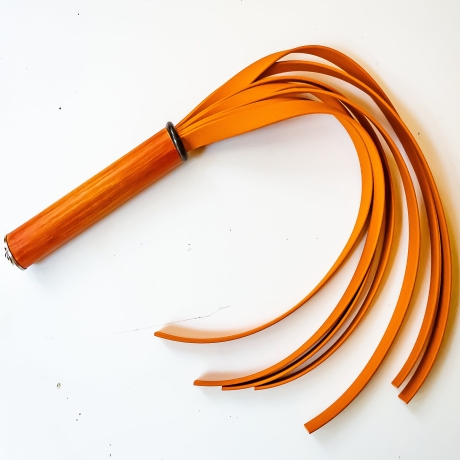 Pop Art/Orange. 61cm/24 BioThane-Peitsche mit 7 Strängen