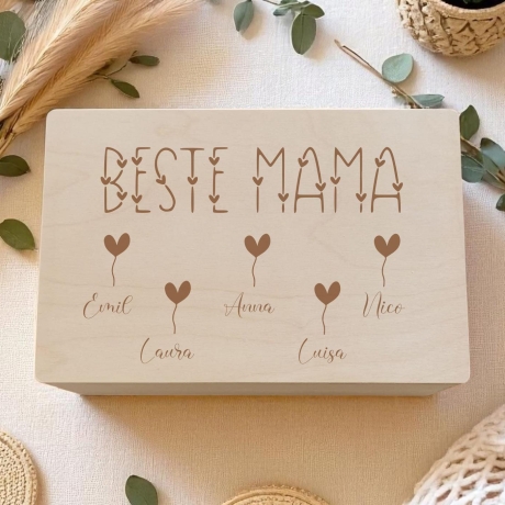 Erinnerungskiste Beste Mama Geschenk Muttertag personalisiert