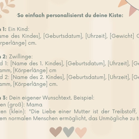 Erinnerungskiste Baby Zwillinge personalisiert Geburt Taufe