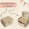 Schmuckkästchen Haargummibox personalisiert Holz Spiegel Kinder