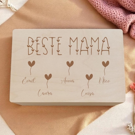 Erinnerungskiste Beste Mama Geschenk Muttertag personalisiert