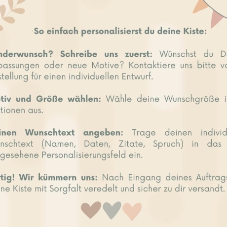 Geschenk zu Ostern personalisierte Holzkiste mit Namen Osternest