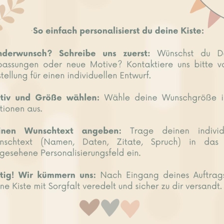 Personalisierte Erinnerungskiste Abenteuer Geburt Safari Tiere