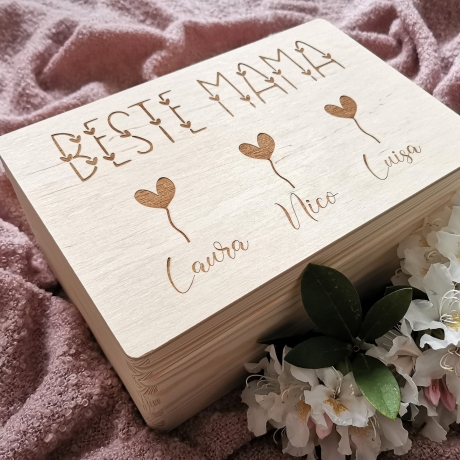Erinnerungskiste Beste Mama Geschenk Muttertag personalisiert