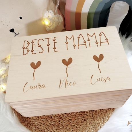 Erinnerungskiste Beste Mama Geschenk Muttertag personalisiert