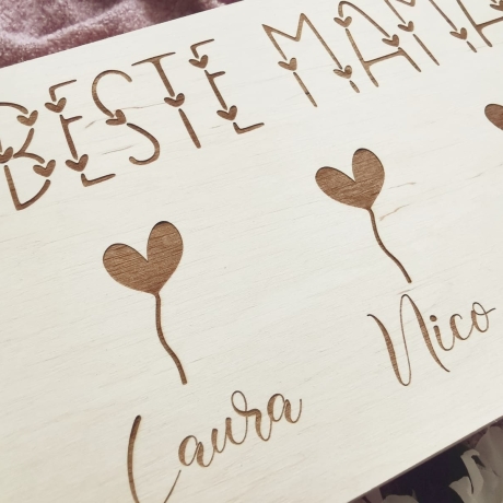 Erinnerungskiste Beste Mama Geschenk Muttertag personalisiert