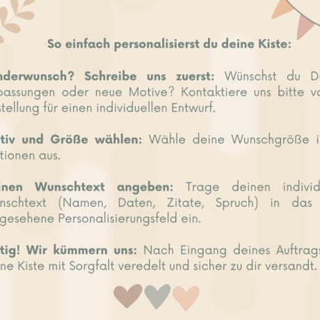 Personalisierte Erinnerungskiste Baby Regenbogen Geburt Taufe 