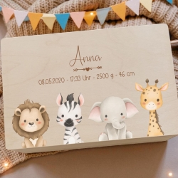 Erinnerungskiste Baby Zwillinge personalisiert Geburt Taufe