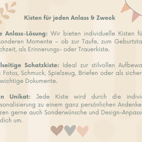 Erinnerungsbox Regenbogen Einschulung Geburt Geburtstag Taufe