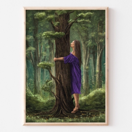 Waldliebe Illustration ~ Erdung ~ DIN A4 Print made by a human (NO AI)